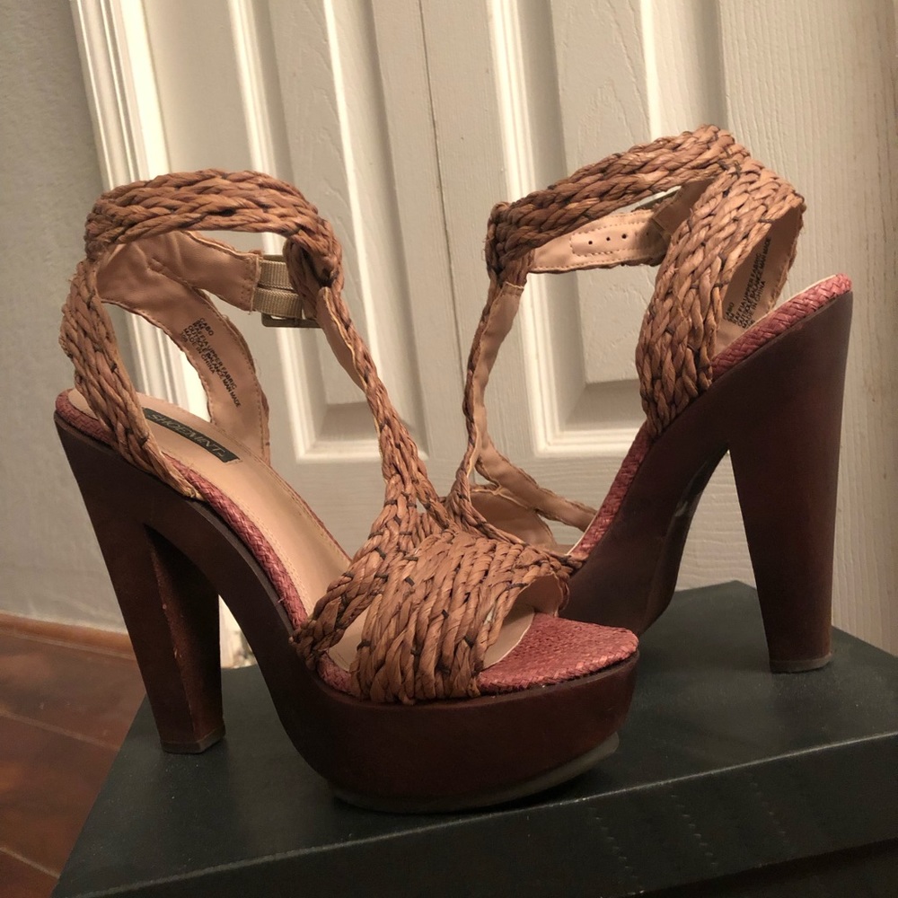 Shoemint Raffia Heels